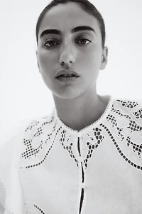 Robe tunique en lin mélangé