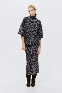 Boxy Jacquard-Knit Sweater