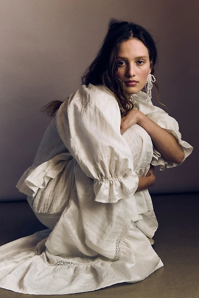 Blouse à manches bouffantes