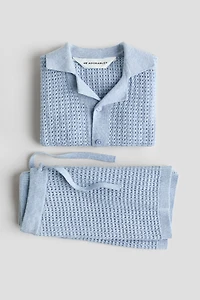 2-piece Pointelle-Knit Cotton Set