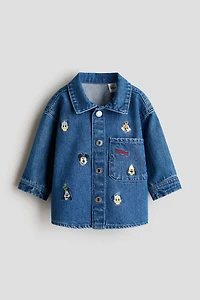 Surchemise en denim avec détails brodés