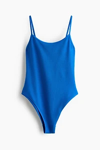 Padded-Cup High-Leg Swimsuit