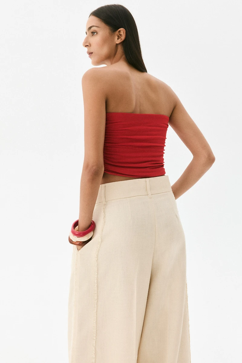 Draped Tube Top