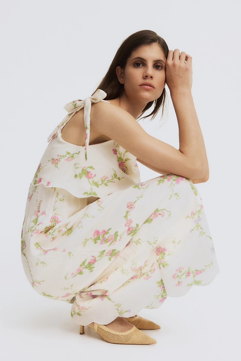 MAMA Robe d'allaitement avec bretelles à nouer