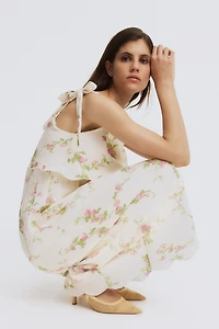 MAMA Robe d'allaitement avec bretelles à nouer