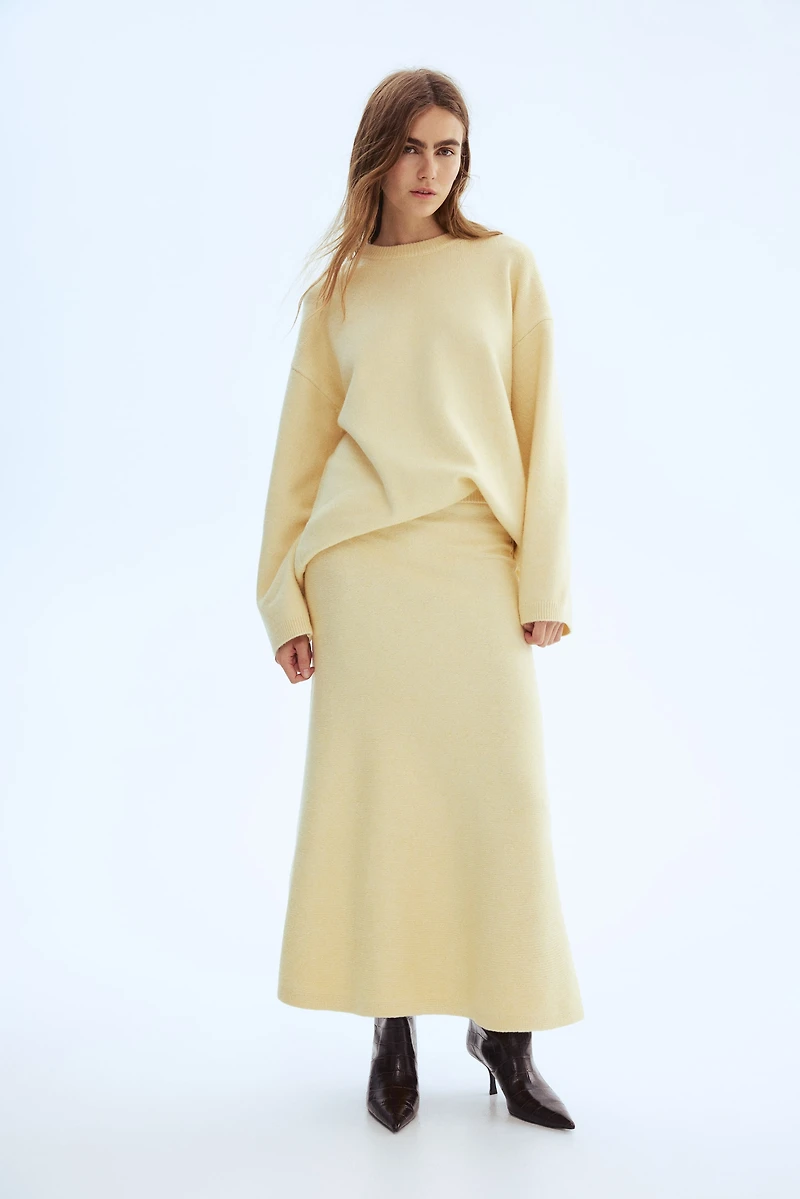 Jupe évasée en tricot