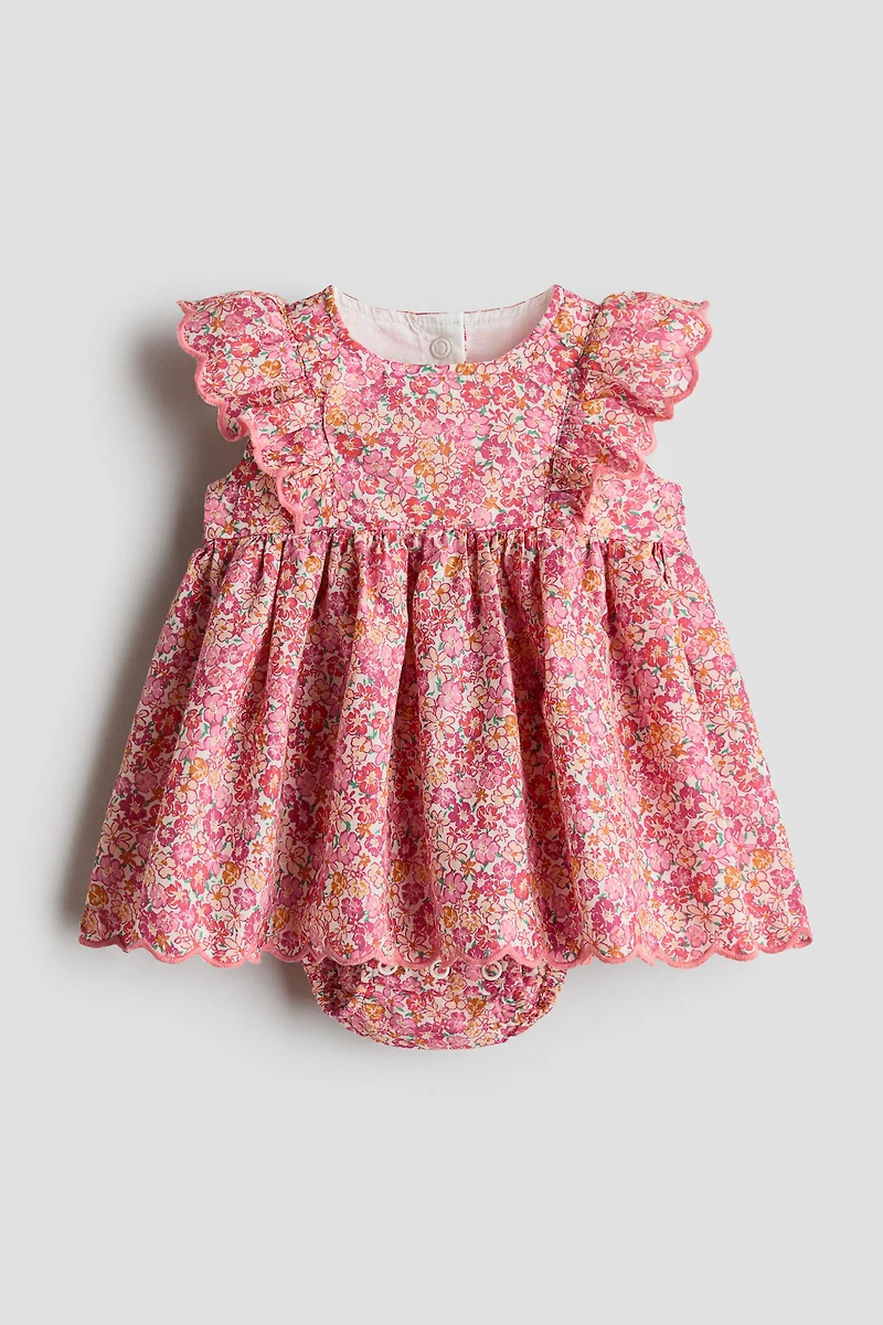 Ruffle-trimmed Bodysuit Dress