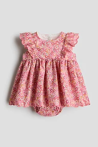 Ruffle-trimmed Bodysuit Dress