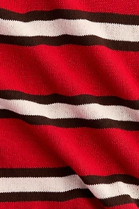 Oversized Fine-Knit Polo Shirt