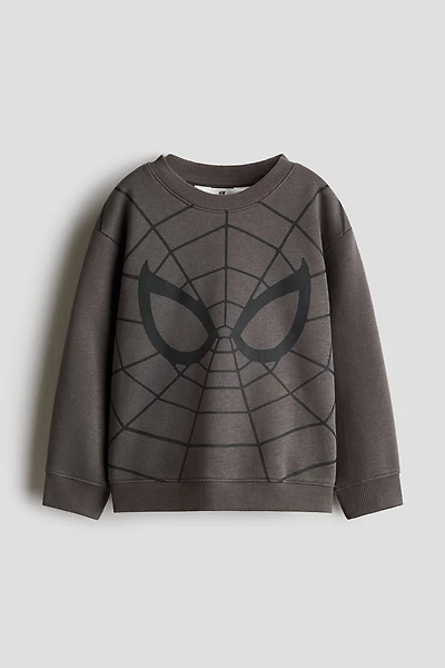 Printed Brushed-Inside Sweatshirt