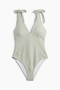 Padded-Cup High-Leg Swimsuit