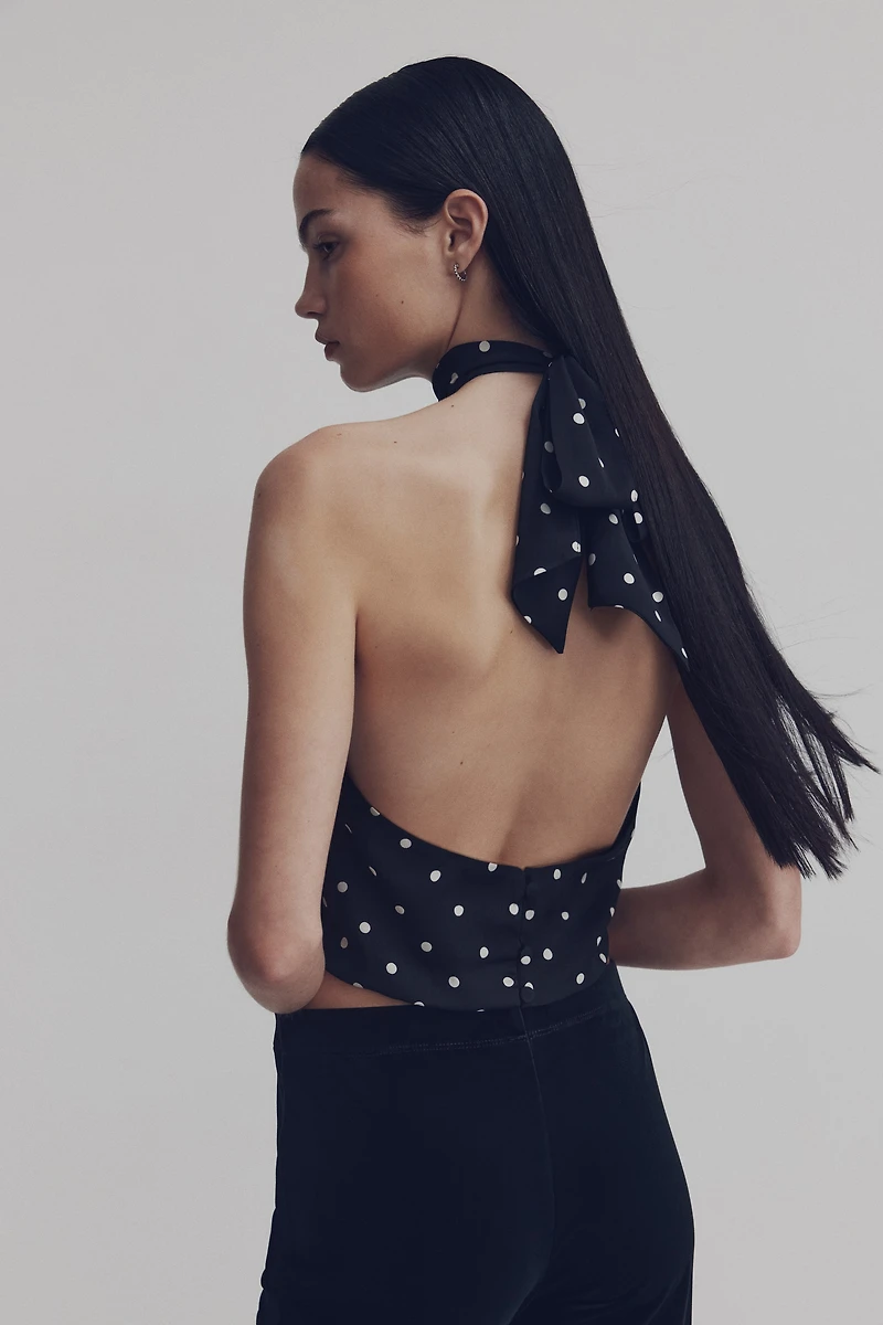 Satin Halterneck Top