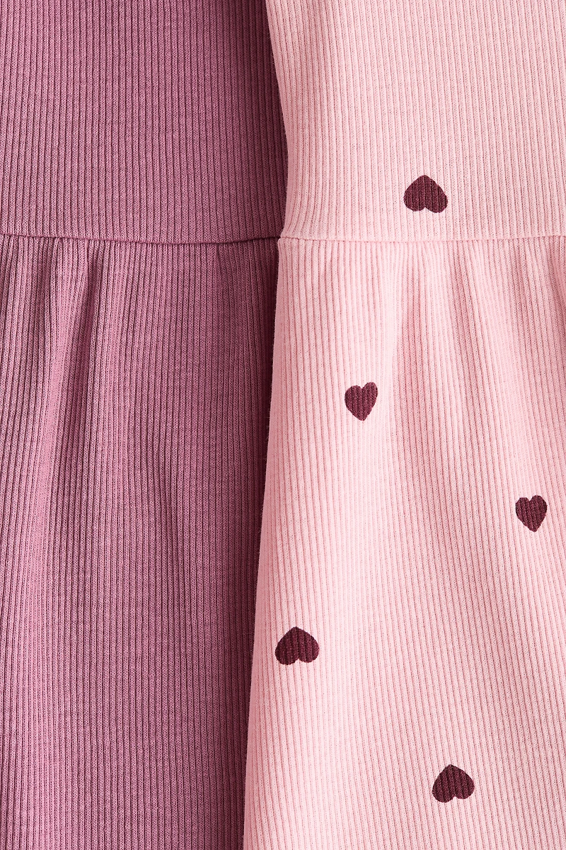 Lot de 2 robes en coton côtelé