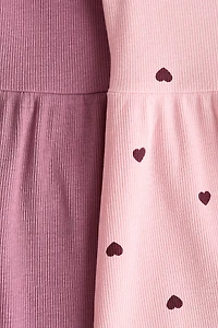 Lot de 2 robes en coton côtelé