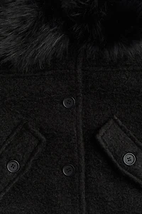 Veste avec col duveteux