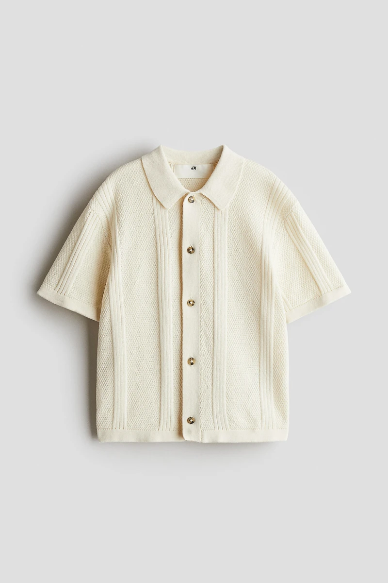 Chemise en tricot texturé