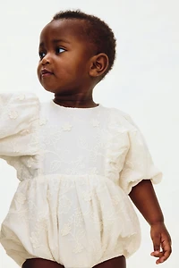 Eyelet Embroidered Romper Suit