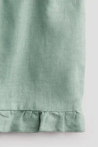 Ruffled Linen Shorts