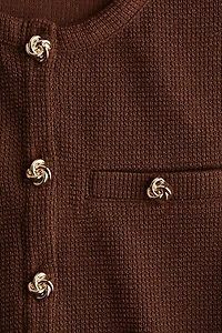 Textured jersey cardigan