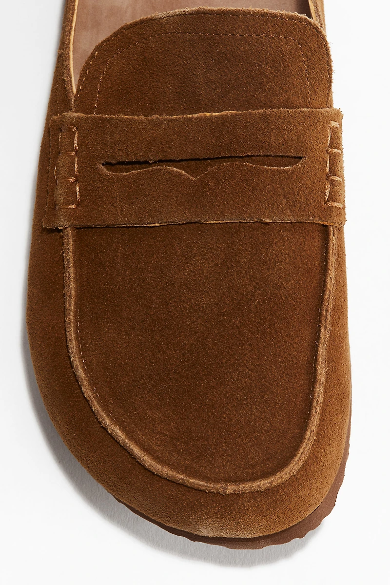 Leather Mule Loafers