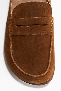 Leather Mule Loafers