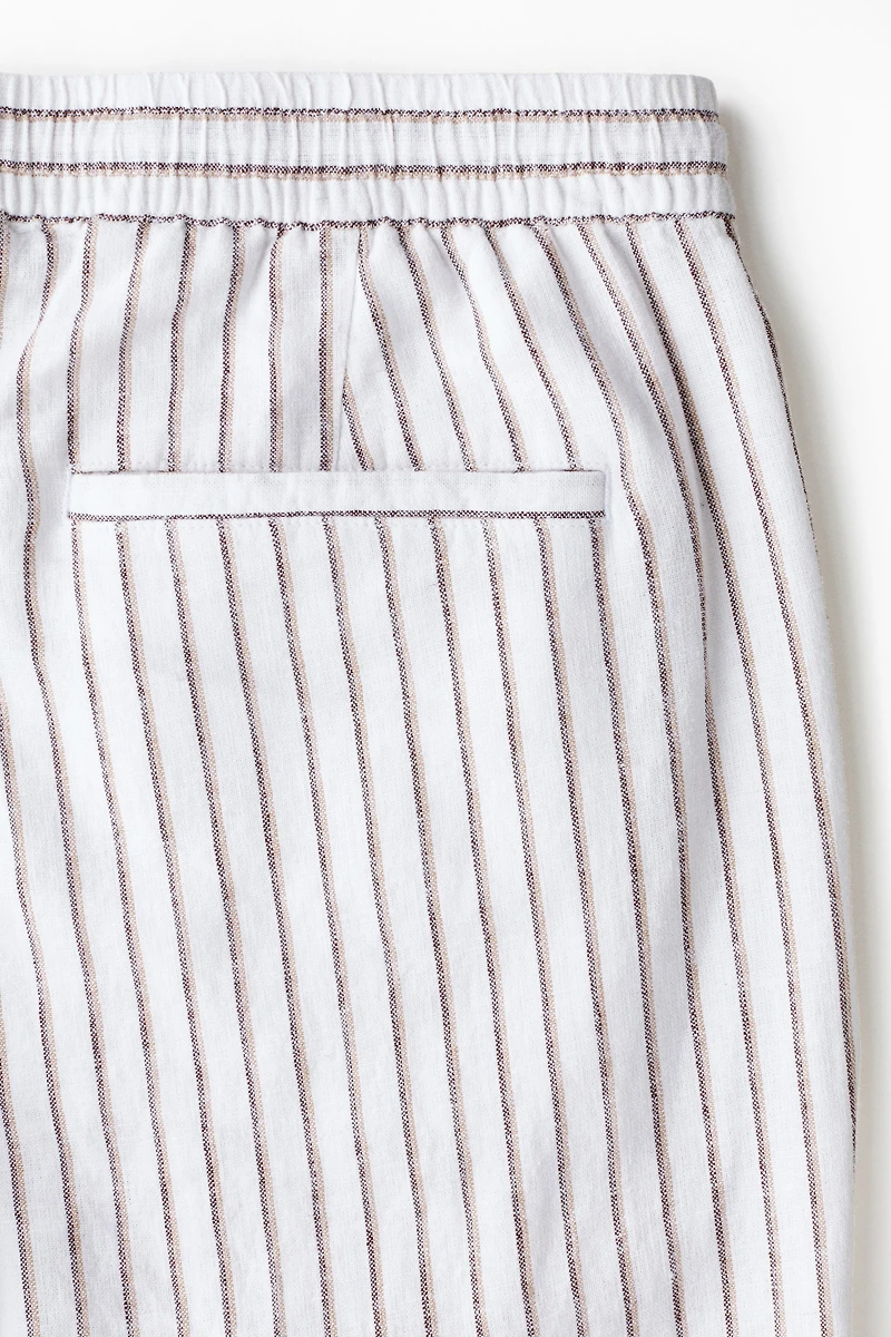 Relaxed-Fit Linen-Blend Pants