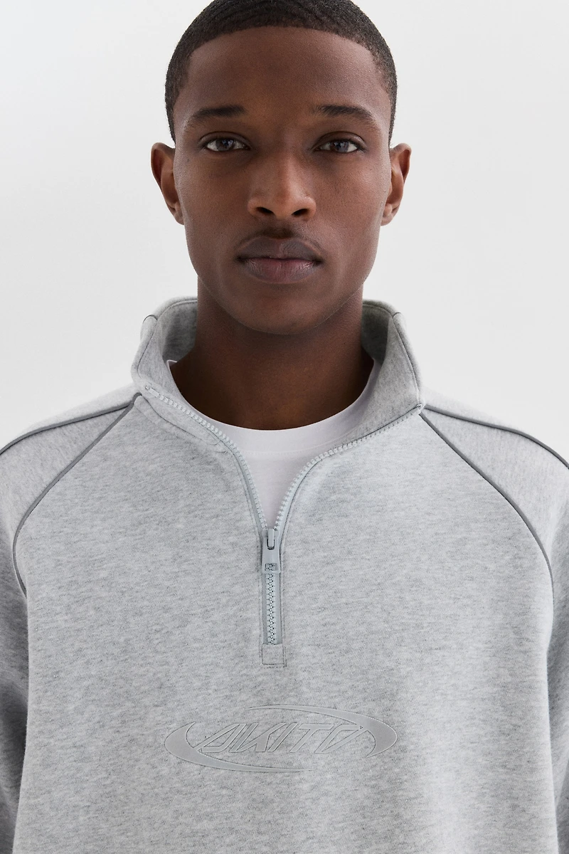 Loose-Fit Half-Zip Sweatshirt
