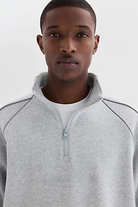 Loose-Fit Half-Zip Sweatshirt