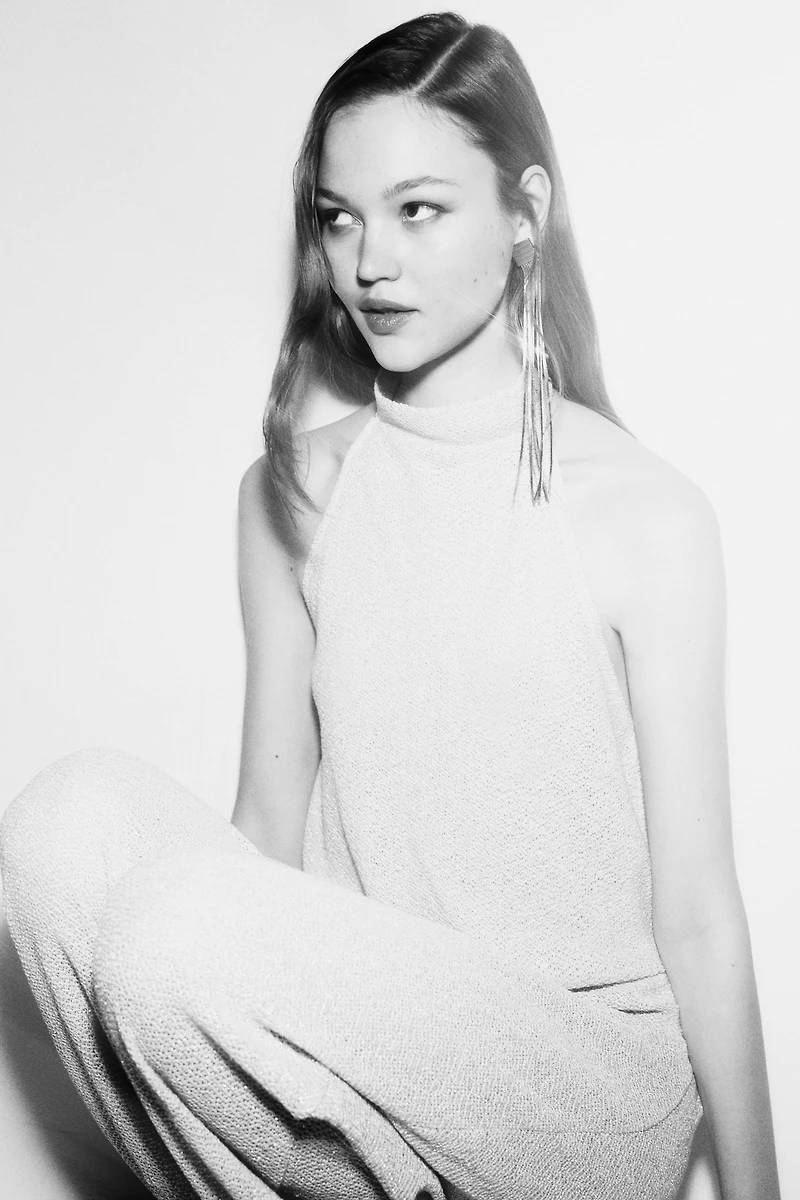 Glittery Halterneck Top