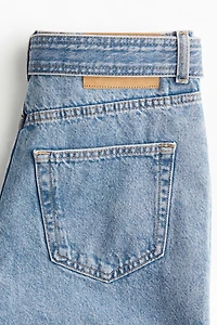 Short Bermuda en denim avec ceinture