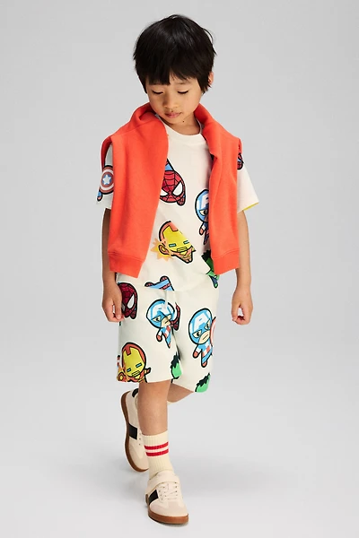 Short en molleton imprimé