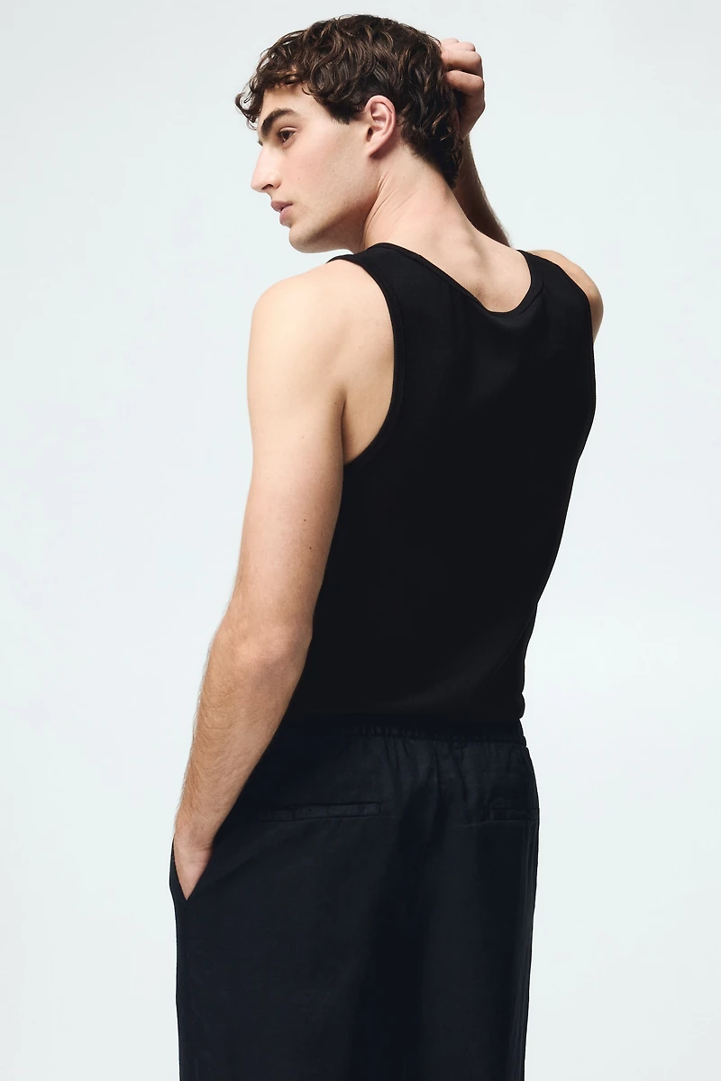 Slim-Fit Ribbed Tank Top