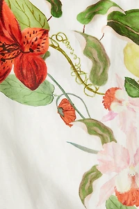 Printed Linen-blend Dress