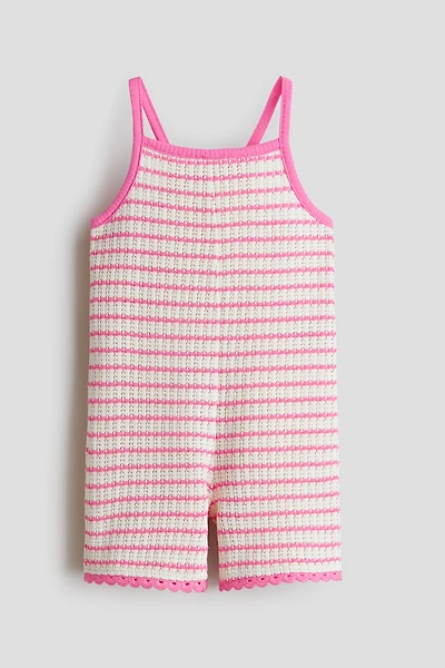 Pointelle-Knit Jumpsuit