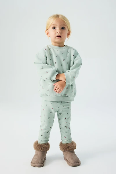 Printed Brushed-Inside Leggings