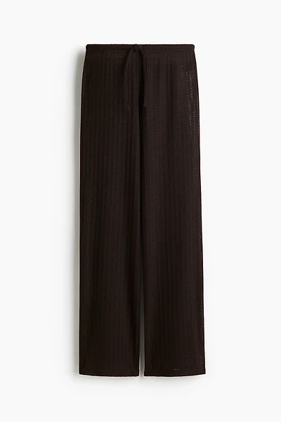 Pantalon en tricot avec cordon de serrage