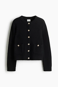 Veste en tricot côtelé