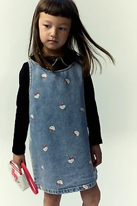 Printed Denim Dress