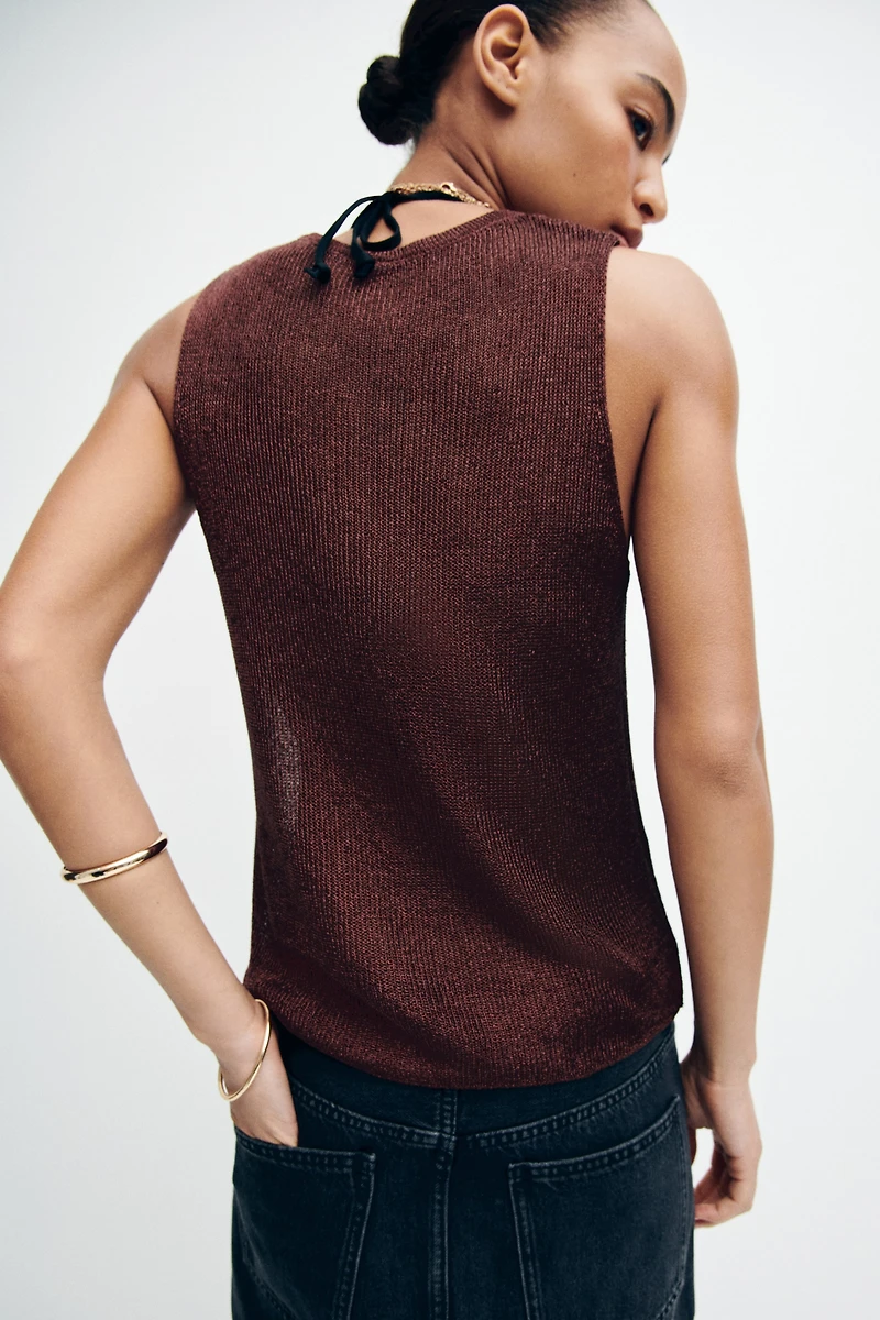 Metallic Knit Top