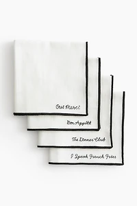 4-pack Embroidered Napkins