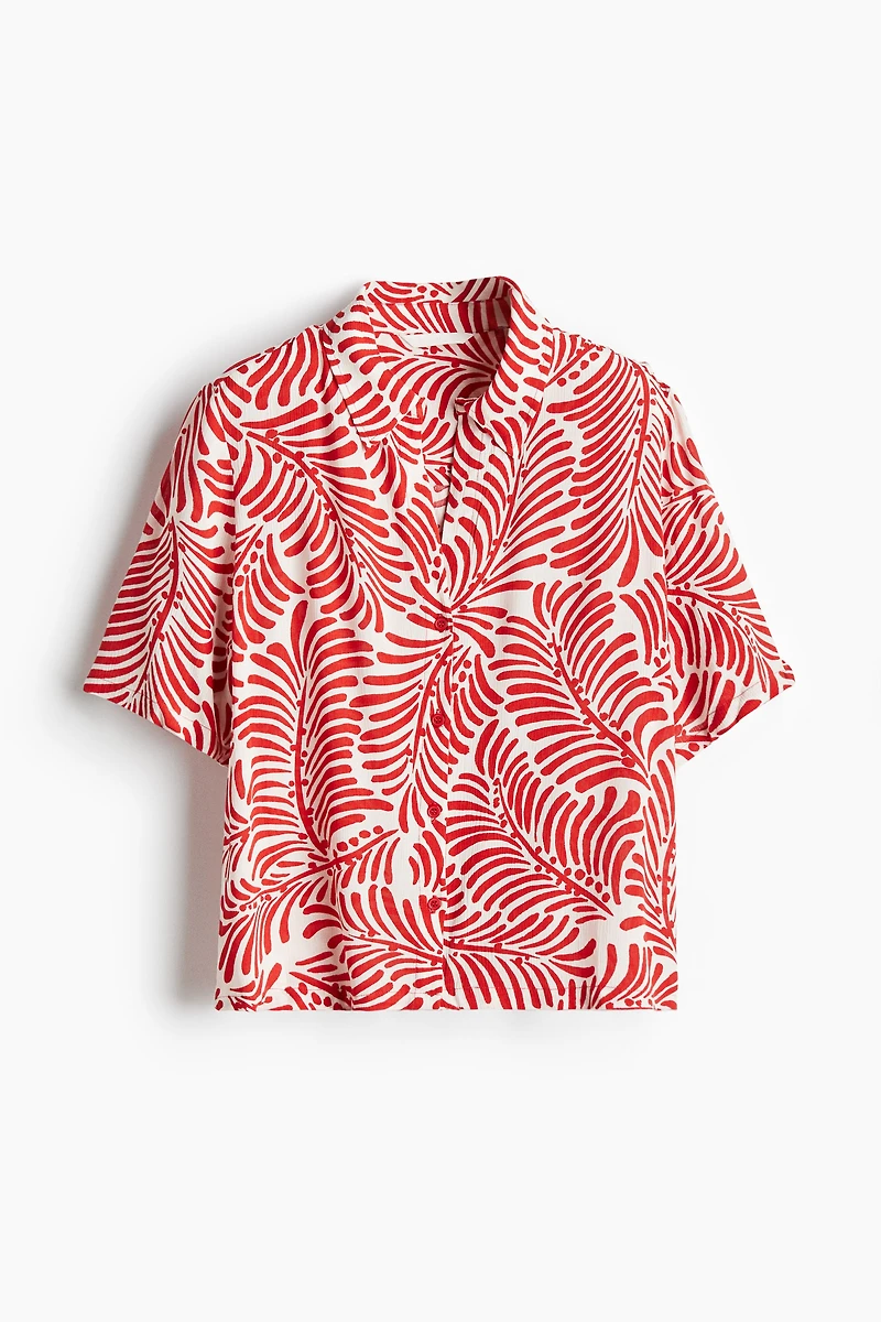 Chemise en viscose froissée