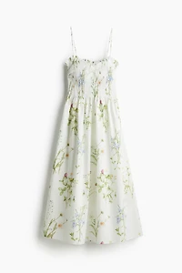Robe avec corsage smocké