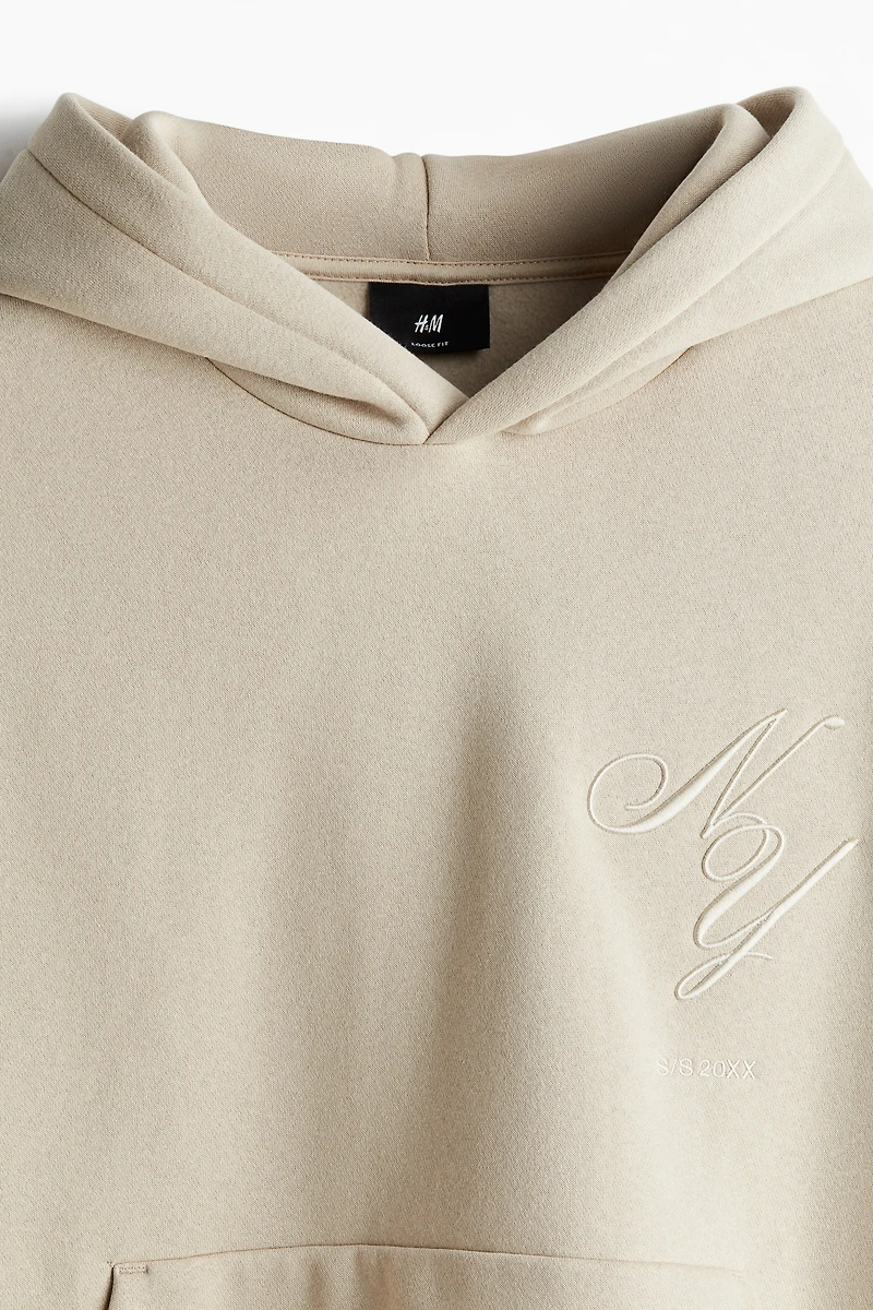 Loose-Fit Printed Hoodie