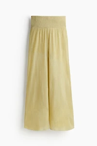 Glittery Smocked-Waist Pants