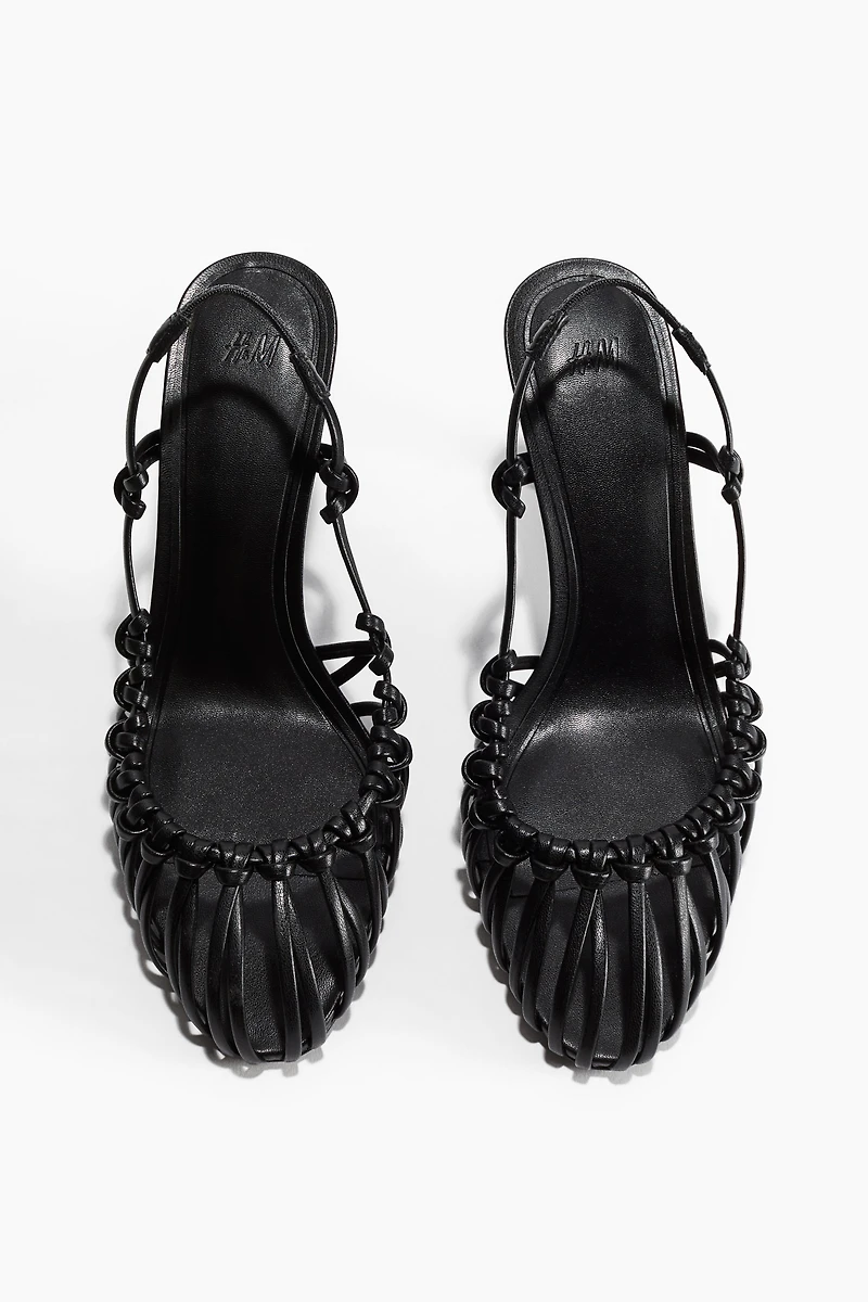 Heeled Slingbacks with Knots
