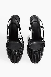 Heeled Slingbacks with Knots