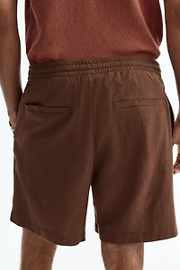 Relaxed-Fit Linen-Blend Shorts