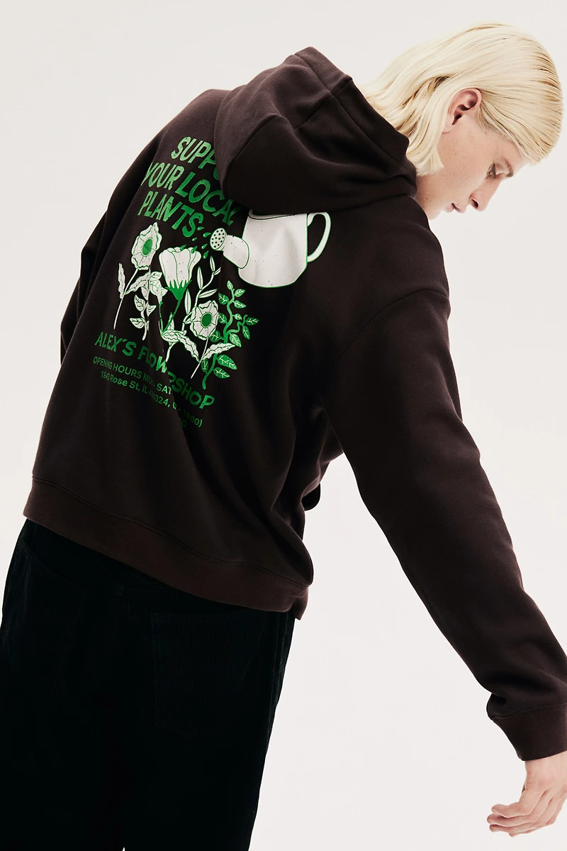 Loose Fit Printed Hoodie