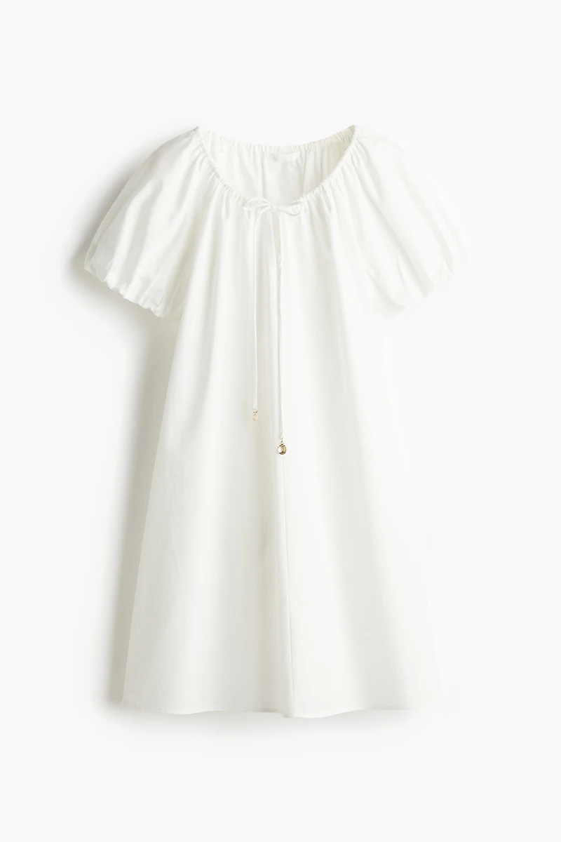 Drawstring-Neck Dress