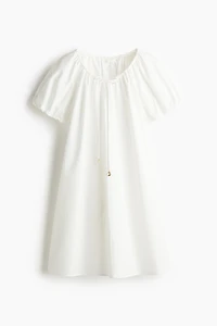 Drawstring-Neck Dress